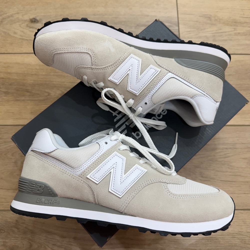 New Balance 574 Core Nimbus Cloud White Mens 11 Wide Sneakers With Box Normcore - Picture 2 of 10